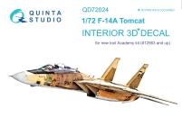Quinta Studio 1/72 F-14A Tomcat 3D Interior decal #72024 (Academy)